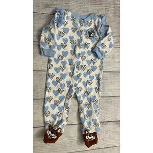 Buc-ee’s Bucee Beaver Baby Boy Pajamas (PJs) Sleeper Outfit, Size 9 months